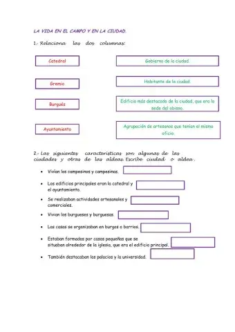 Vida en el campo y la ciudad