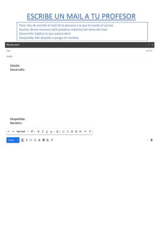 Correo a mi profesor