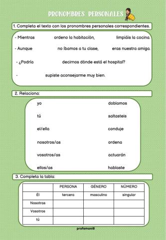 Pronombres personales