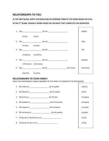 Family relationships