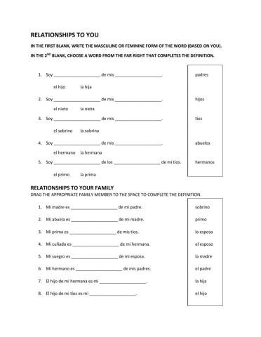 Family relationships