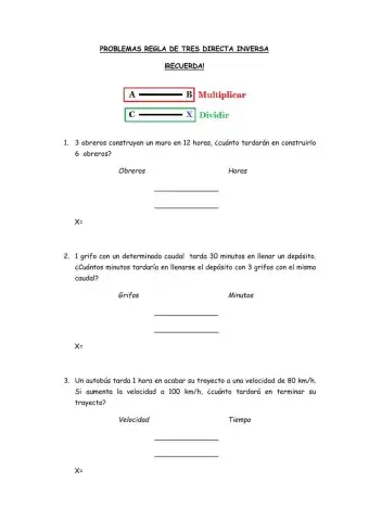 Problemas Regla de 3 inversa