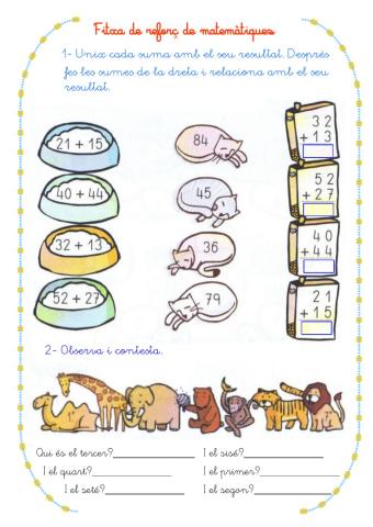 Matemàtiques. Fitxa 23.