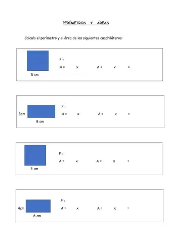 Perímetros y áreas