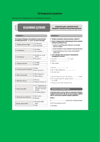 E8 reagowanie językowe