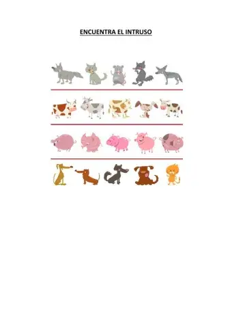 Encuentra el intruso