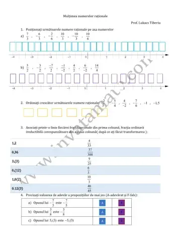 Multimea numerelor rationale