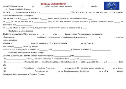 Qué es la Unión Europea