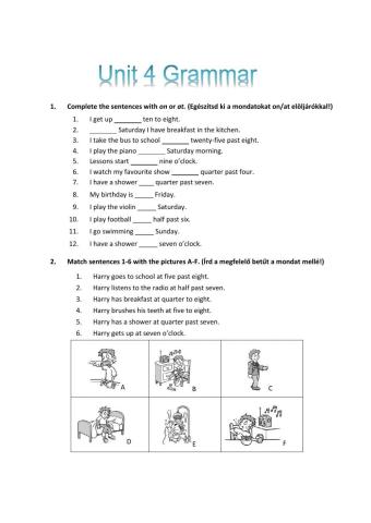 Project 1 - Unit 4 Grammar Practice