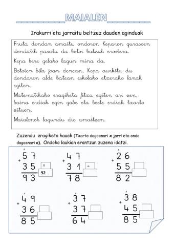 Maialen 3 - Matematikan laguntzen