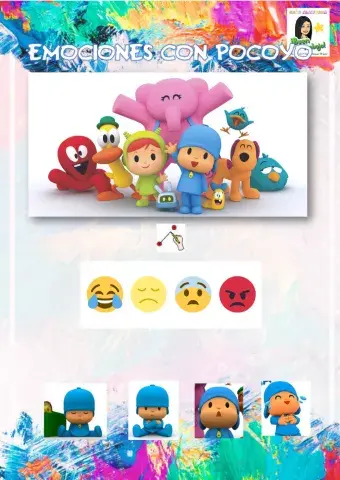 Asocia las emociones de Pocoyó con los emoticonos