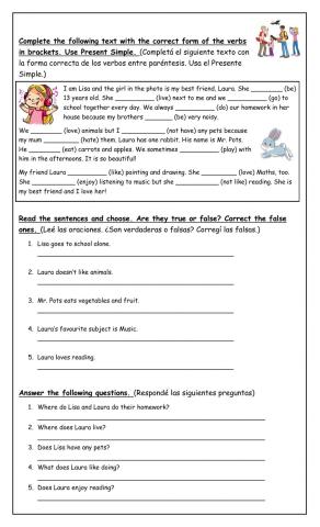 Simple Present - EXTRA 4th Form