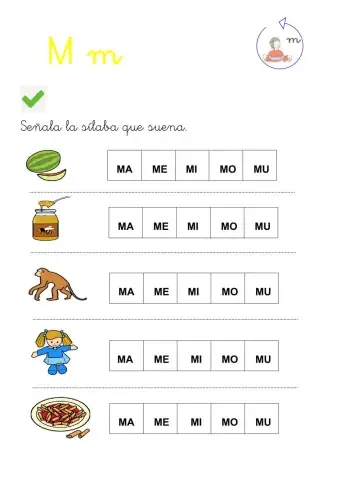 Señala la sílaba que suena 2