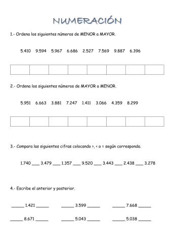 Numeración