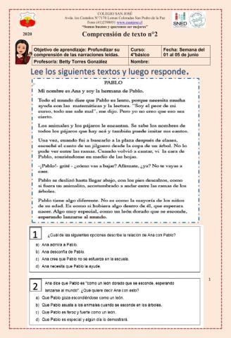 Comprensión lectora