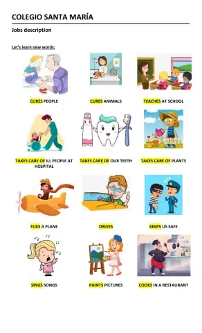 Jobs descriptions vocabulary