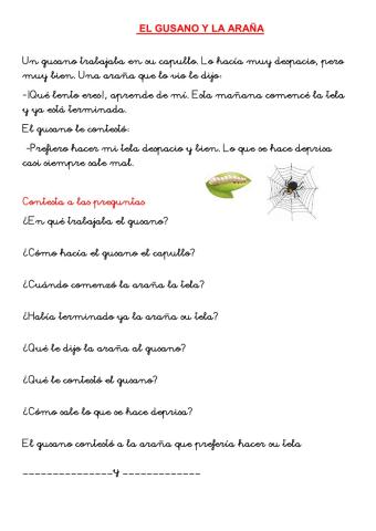 El gusano y la araña