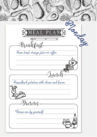 Restaurante measurements and containers
