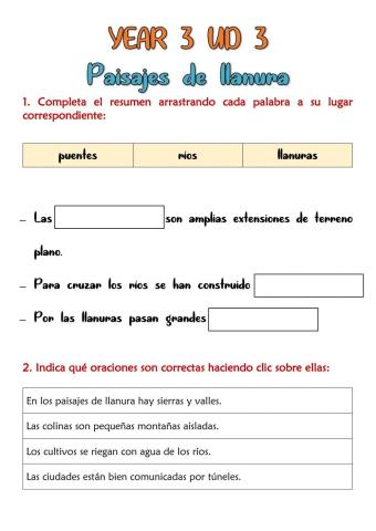 Los paisajes de llanura