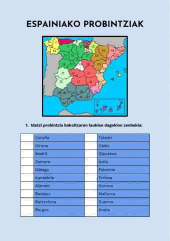 Espainiako Probintziak