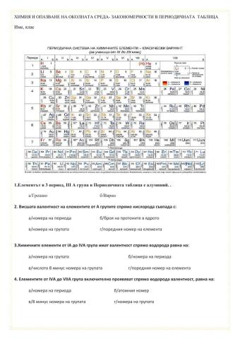 Закономерности в Периодичната система