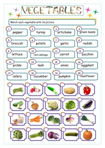 Vegetables match