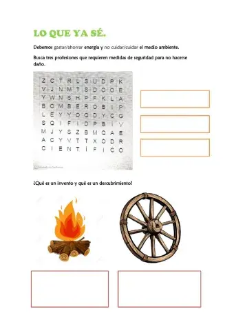 Lo que ya sé de Ciencias Naturales