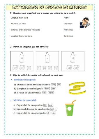 Repaso unidades de medida (longitud y capacidad)
