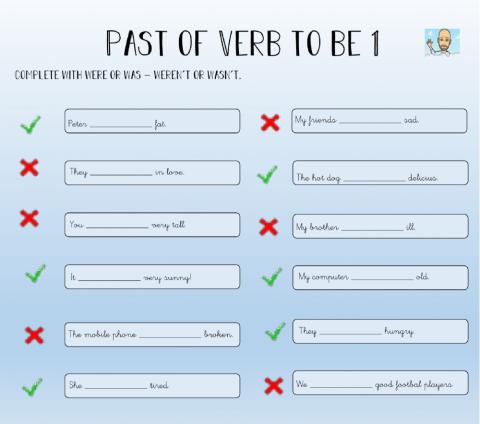 Past of verb to be 1