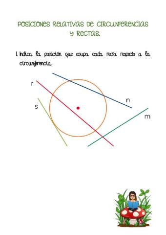 Posiciones relativas de circunferencias y rectas