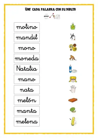 Unir palabra y dibujo