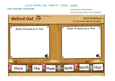 Oxford owl website quizz