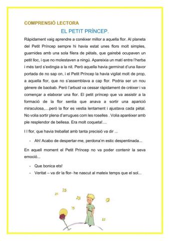 Comprensió lectora petit Princep
