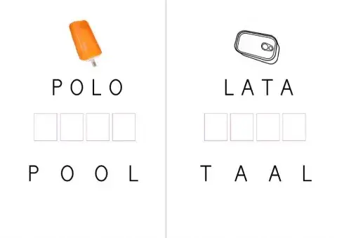 Lectura palabras 4 letras