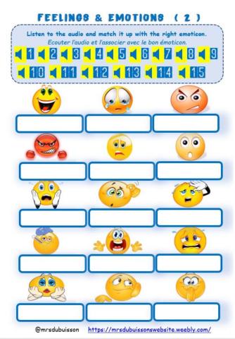 Feelings & Emotions MatchUp listen