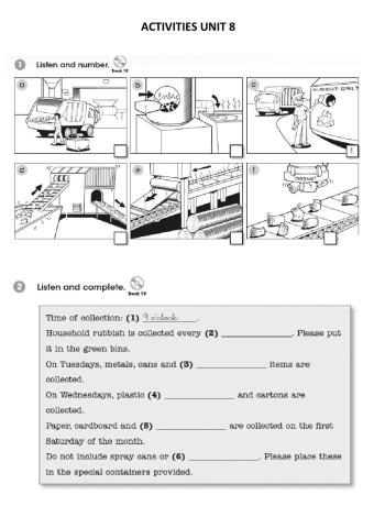 Activities unit 8