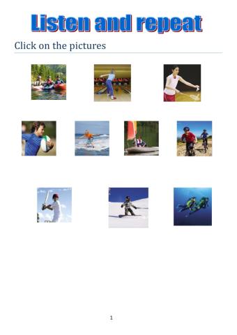 Listen and repeat the sports TIGER 5 MACMILLAN