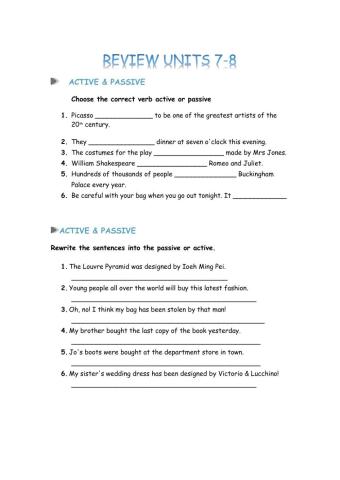 Review: passives and modals