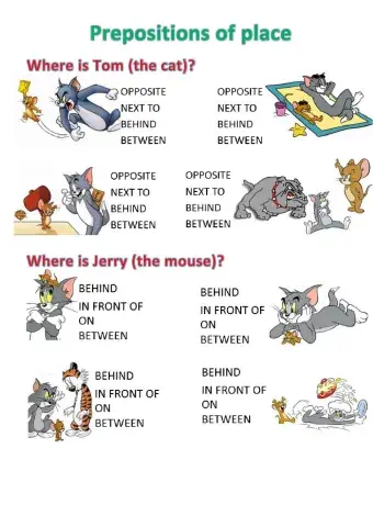 Prepositions of place 2