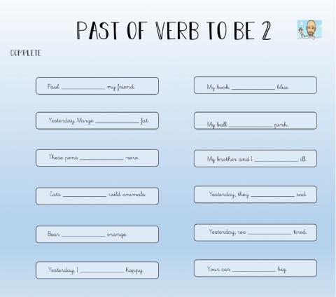 Past of verb to be 2