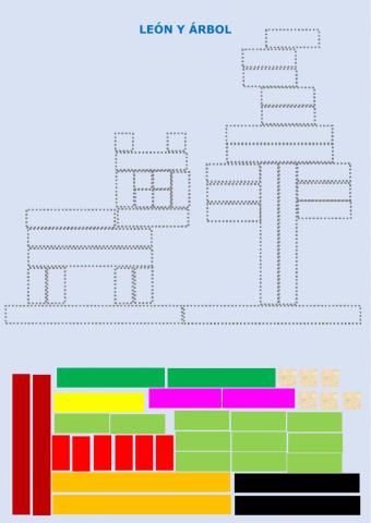 Puzzle León y árbol