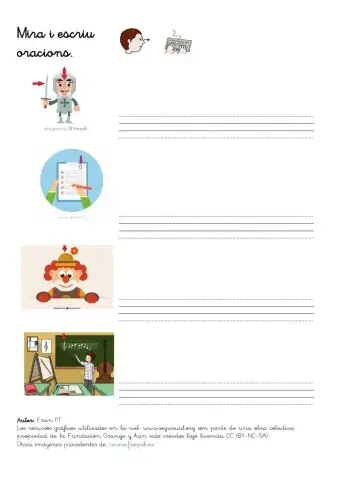 Escriure oracions amb paraules amb s.