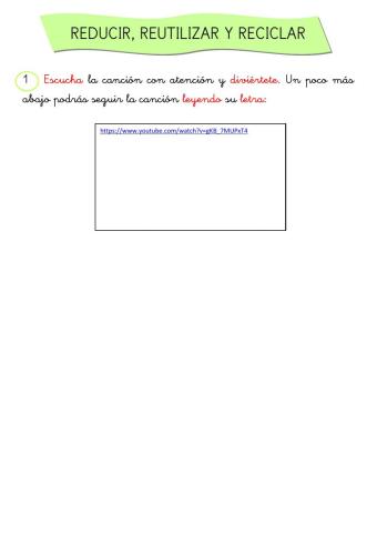 Reducir, reutilizar y reciclar