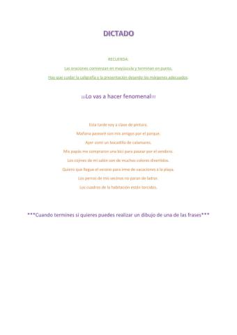 Dictado frases