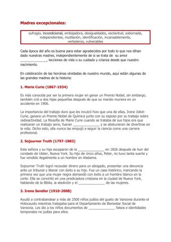 Madres excepcionales