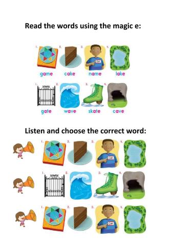 Magic e (a-e) listening