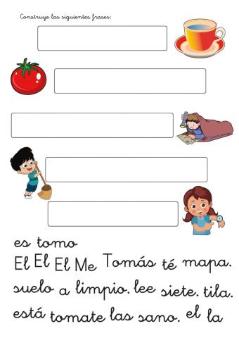 Dictado L, M, P,  S y T