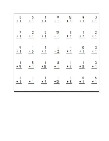 Mixed single-double digit addition
