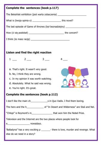 Culture - vocabulary practice