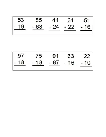 Double digit subtraction 3